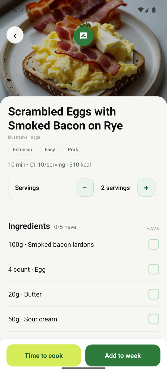 Korvi recipe detail